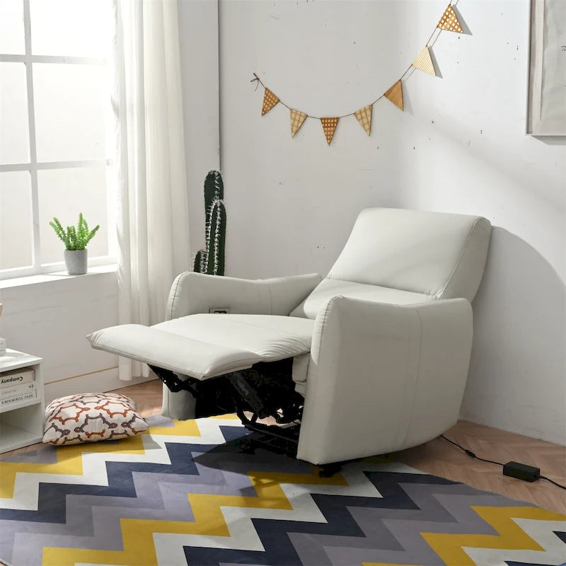 Fauteuil inclinable électrique, design "Wall Hugger" avec port USB et repose-pieds rétractable