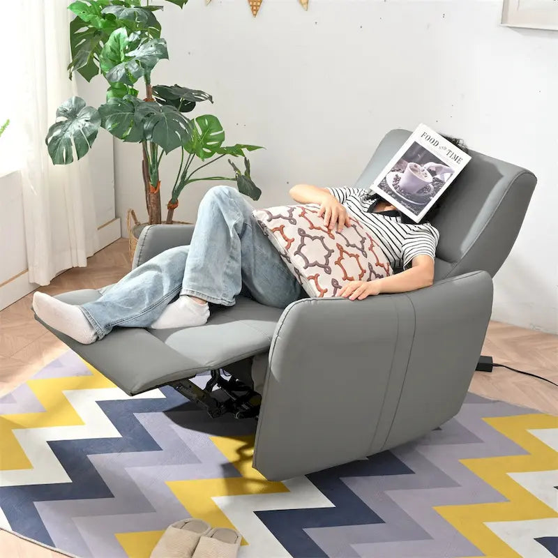 Fauteuil inclinable électrique, design "Wall Hugger" avec port USB et repose-pieds rétractable