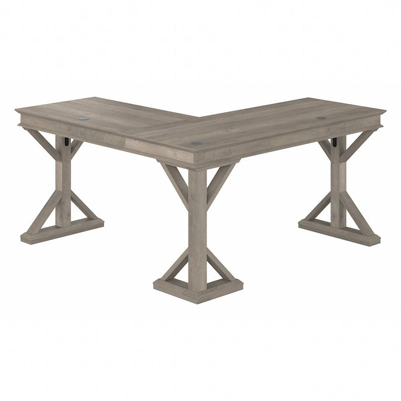 Bureau d'angle en forme de L rustique de 60W