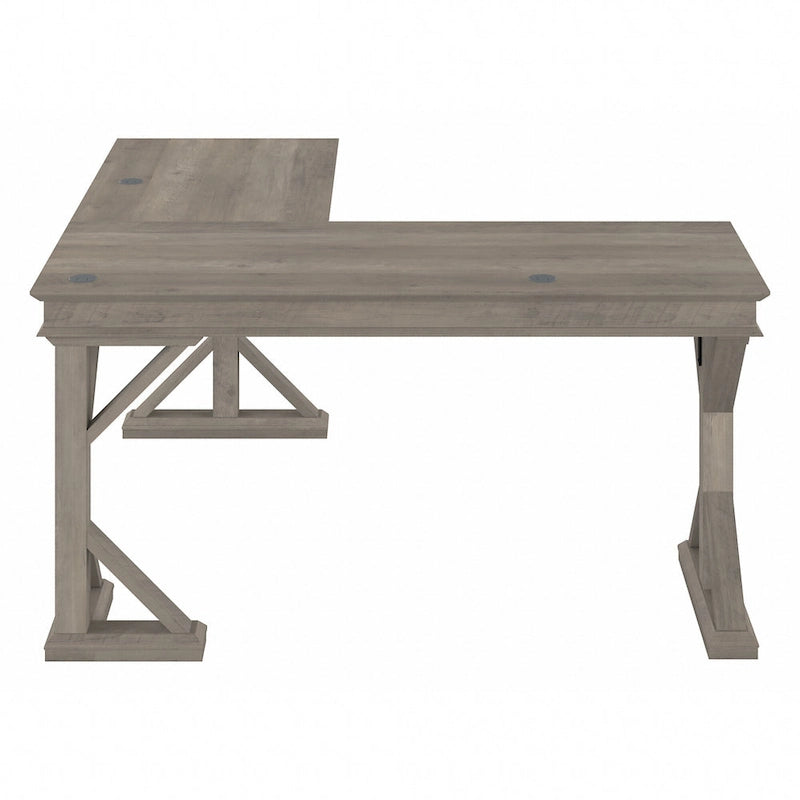 Bureau d'angle en forme de L rustique de 60W