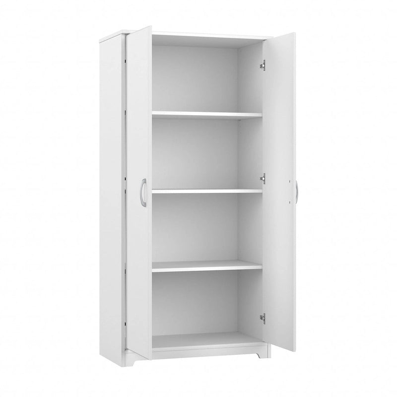 Armoire de rangement haute à 2 portes avec étagères réglables, 61 po H