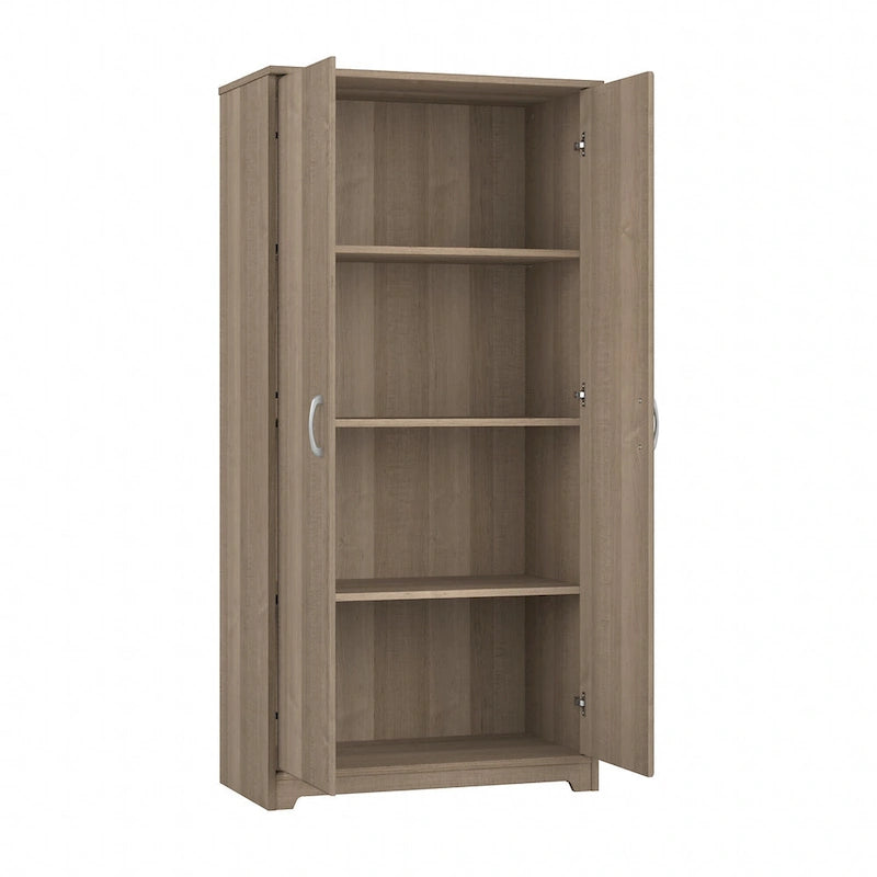 Armoire de rangement haute à 2 portes avec étagères réglables, 61 po H