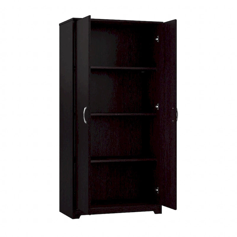 Armoire de rangement haute à 2 portes avec étagères réglables, 61 po H