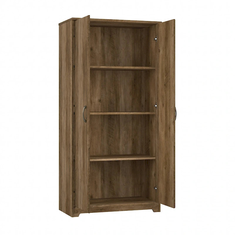 Armoire de rangement haute à 2 portes avec étagères réglables, 61 po H