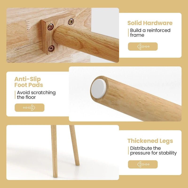 Banc 2 places en bois massif de style Windsor avec dossier amovible à barreaux, pour entrée, salle à manger et salon