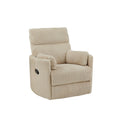 Fauteuil inclinable, pivotant et coulissant manuel en velours côtelé, 3-en-1 multifonction pour petits espaces