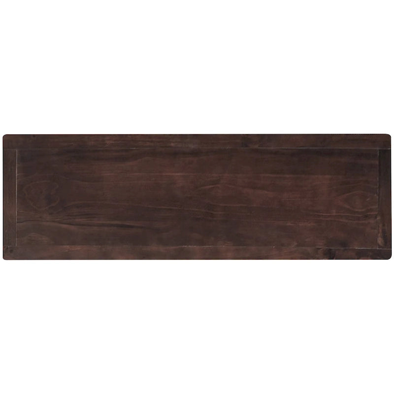 Console scandinave avec 3 tiroirs et 2 étagères ouvertes, Structure en pin massif