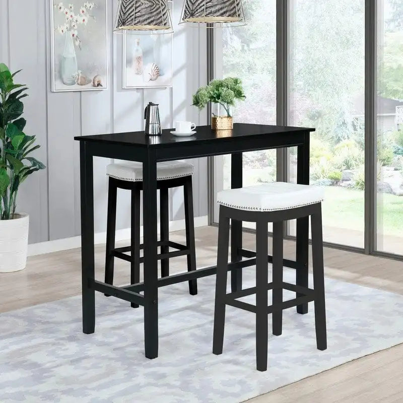 Table de bar pub en bois massif de 42", hauteur bar