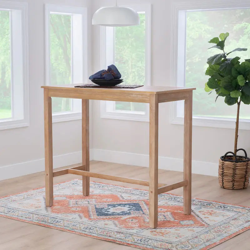 Table de bar pub en bois massif de 42", hauteur bar