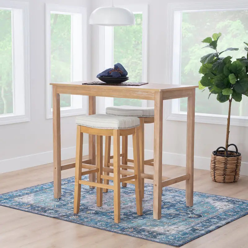 Table de bar pub en bois massif de 42", hauteur bar