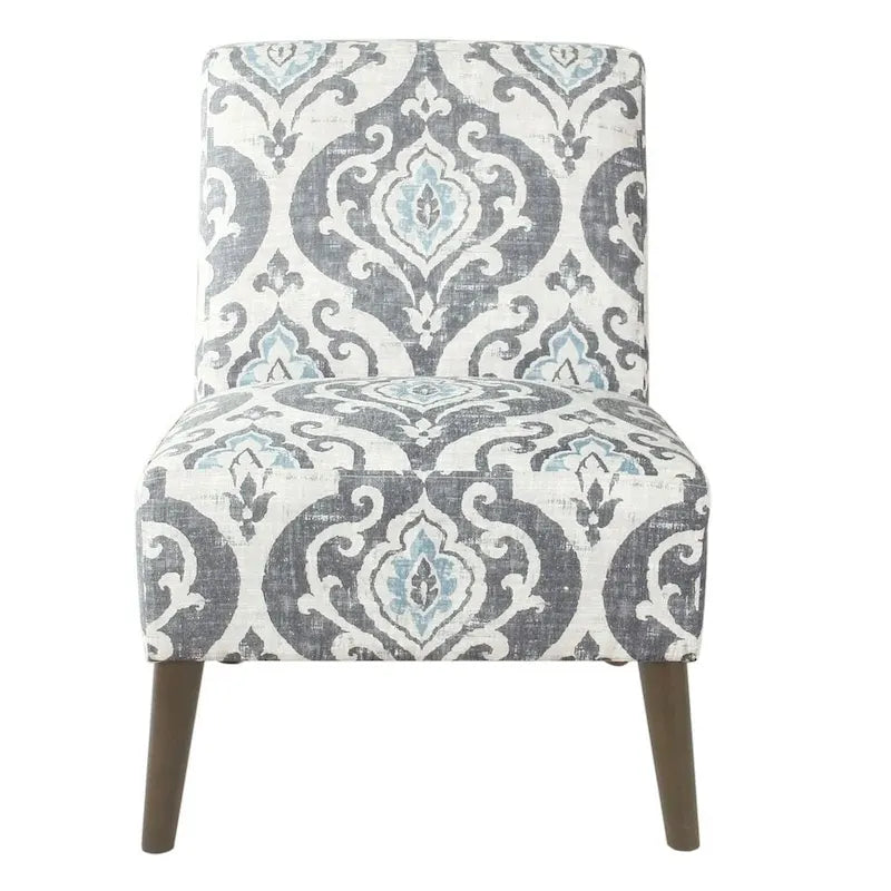 Chaise d'appoint moderne sans accoudoirs rembourrée, chaise polyvalente pour la salle à manger et le salon