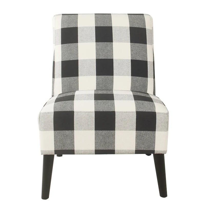 Chaise d'appoint moderne sans accoudoirs rembourrée, chaise polyvalente pour la salle à manger et le salon
