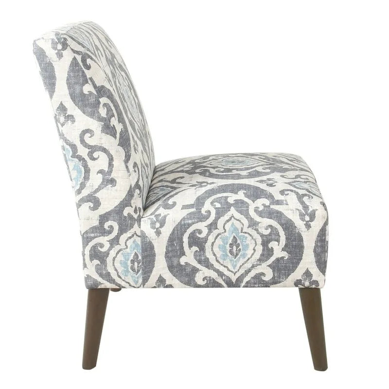 Chaise d'appoint moderne sans accoudoirs rembourrée, chaise polyvalente pour la salle à manger et le salon