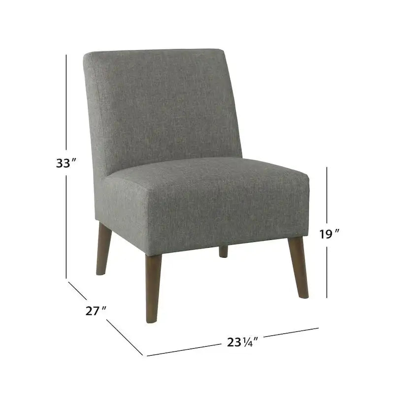 Chaise d'appoint moderne sans accoudoirs rembourrée, chaise polyvalente pour la salle à manger et le salon