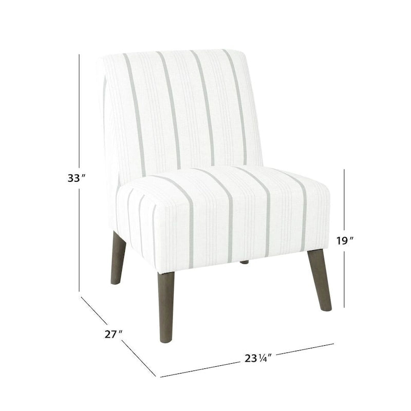 Chaise d'appoint moderne sans accoudoirs rembourrée, chaise polyvalente pour la salle à manger et le salon