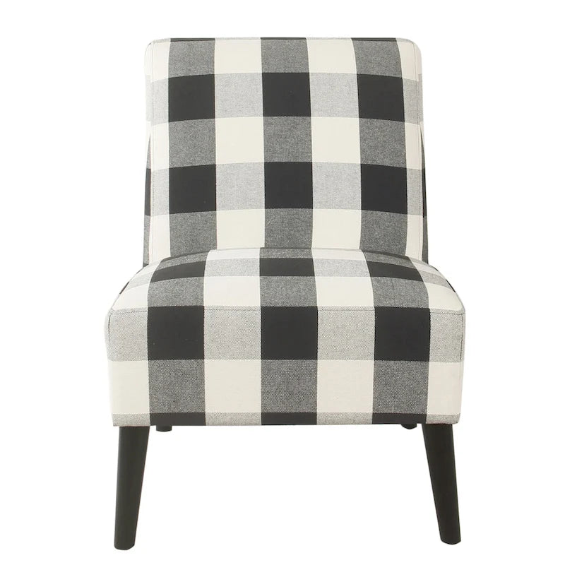 Chaise d'appoint moderne sans accoudoirs rembourrée, chaise polyvalente pour la salle à manger et le salon