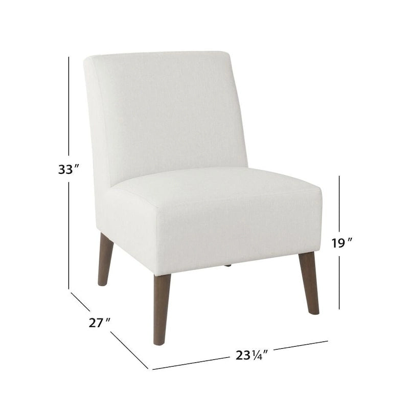 Chaise d'appoint moderne sans accoudoirs rembourrée, chaise polyvalente pour la salle à manger et le salon