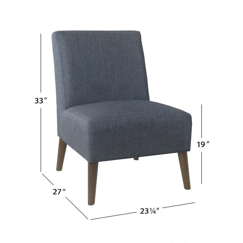 Chaise d'appoint moderne sans accoudoirs rembourrée, chaise polyvalente pour la salle à manger et le salon