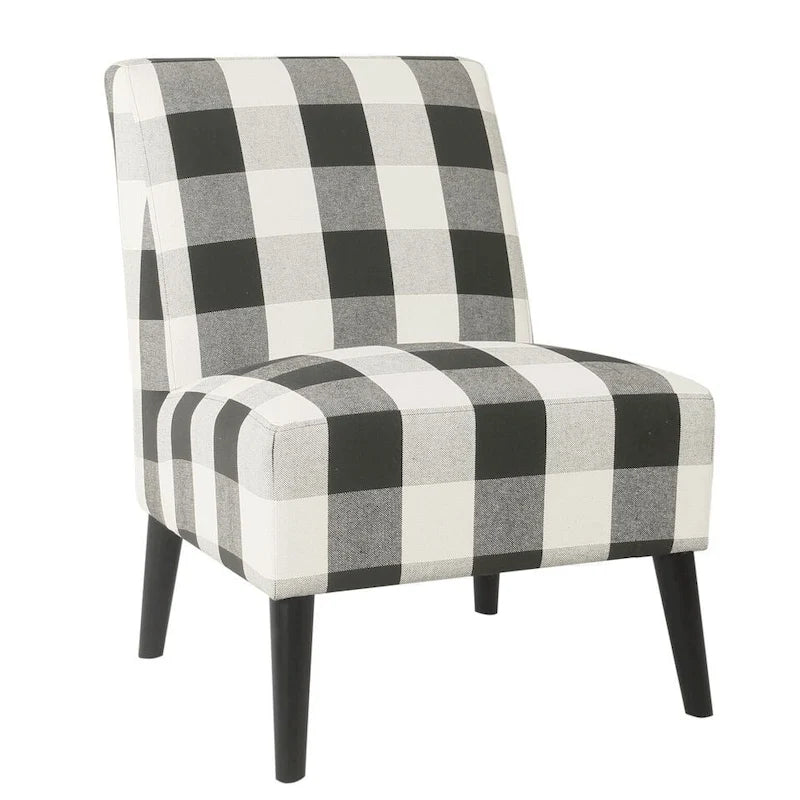 Chaise d'appoint moderne sans accoudoirs rembourrée, chaise polyvalente pour la salle à manger et le salon