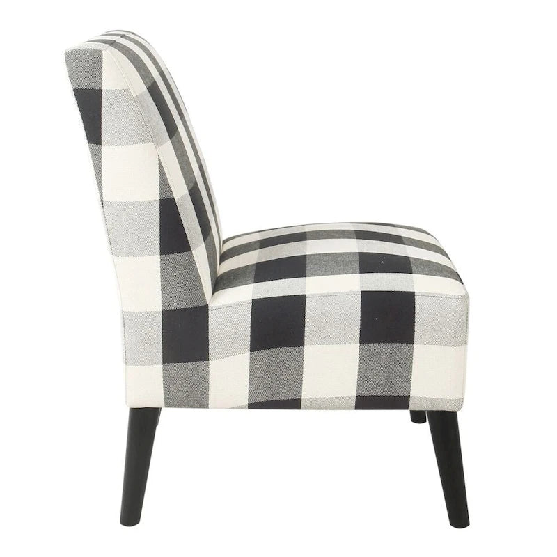 Chaise d'appoint moderne sans accoudoirs rembourrée, chaise polyvalente pour la salle à manger et le salon