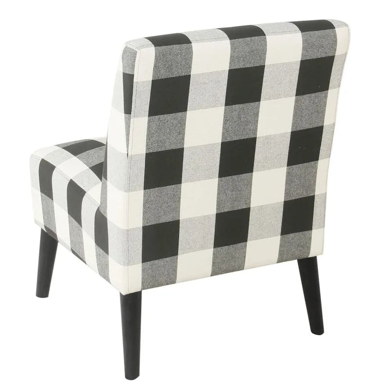 Chaise d'appoint moderne sans accoudoirs rembourrée, chaise polyvalente pour la salle à manger et le salon