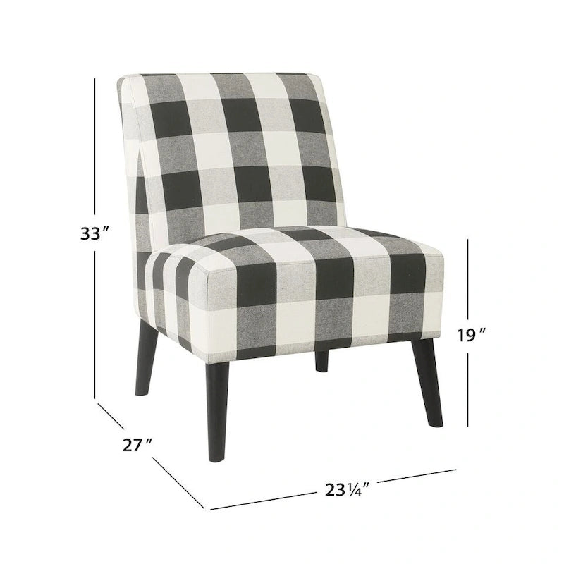 Chaise d'appoint moderne sans accoudoirs rembourrée, chaise polyvalente pour la salle à manger et le salon