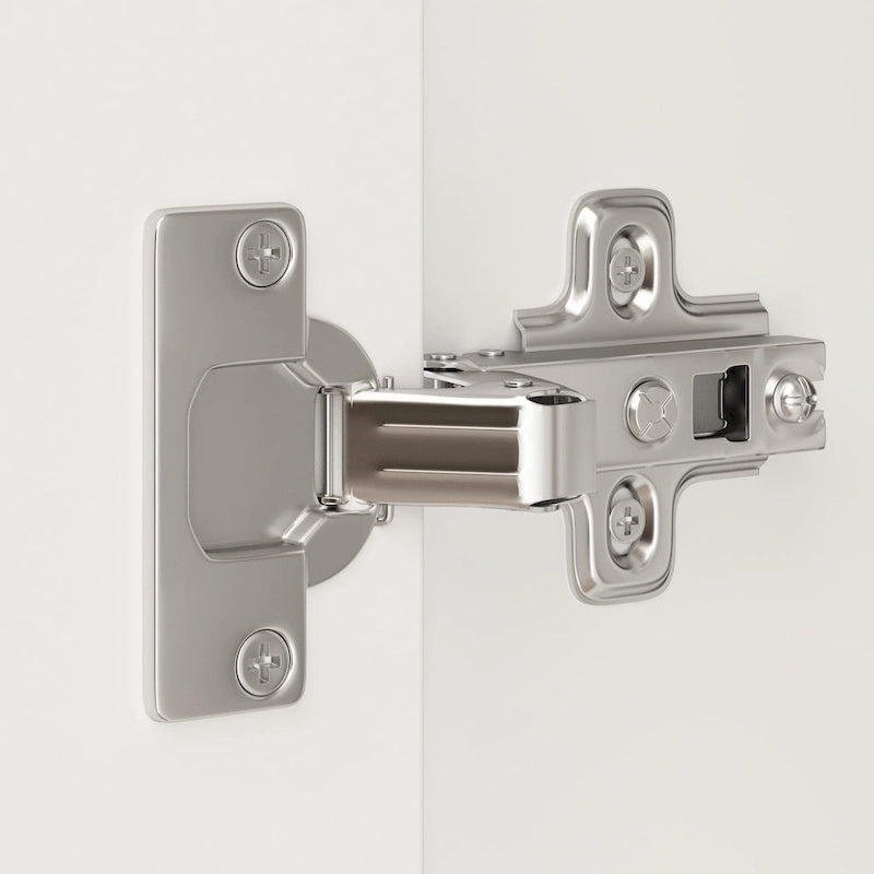 Armoire 4 portes avec tringles et compartiments de rangement, pour chambre à coucher (bois blanc/gris)