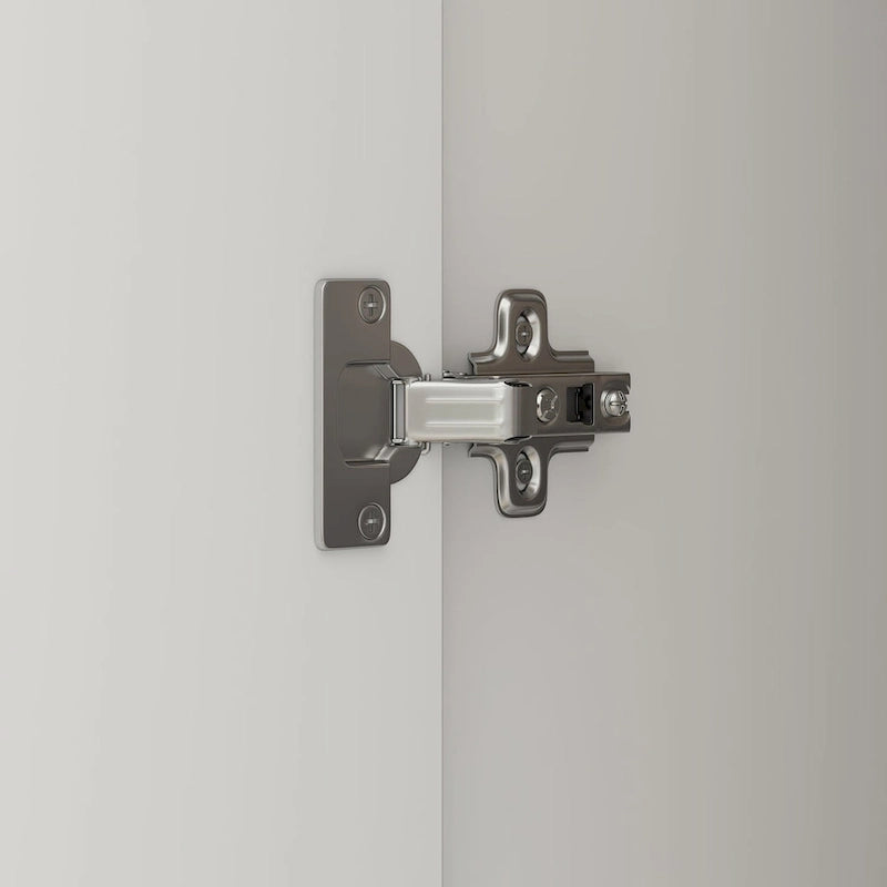 Armoire 4 portes avec tringles et compartiments de rangement, pour chambre à coucher (bois blanc/gris)