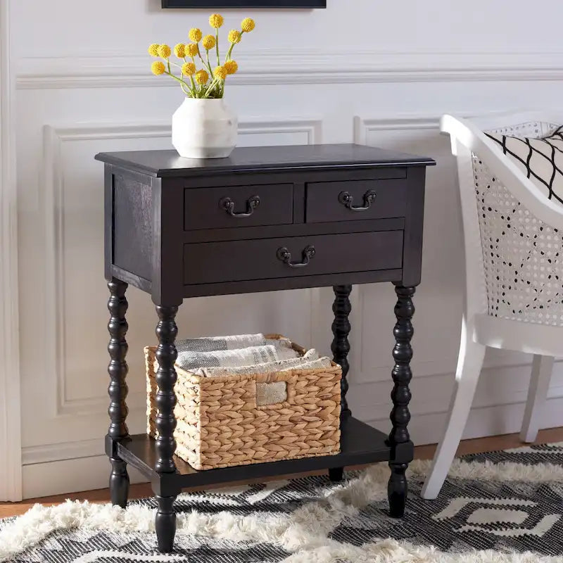 Console 3 tiroirs, 23,5" larg. x 13" prof. x 29,5" haut.