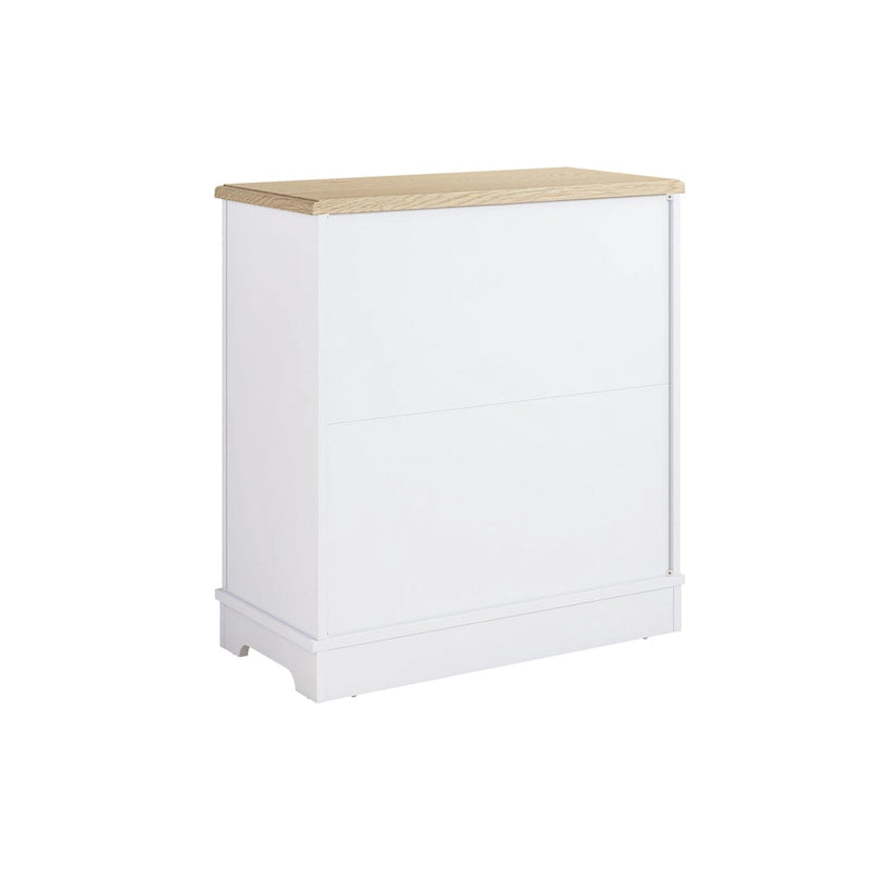 Buffet bas de rangement 2 portes avec portes à treillis décoratif, 80 cm de large