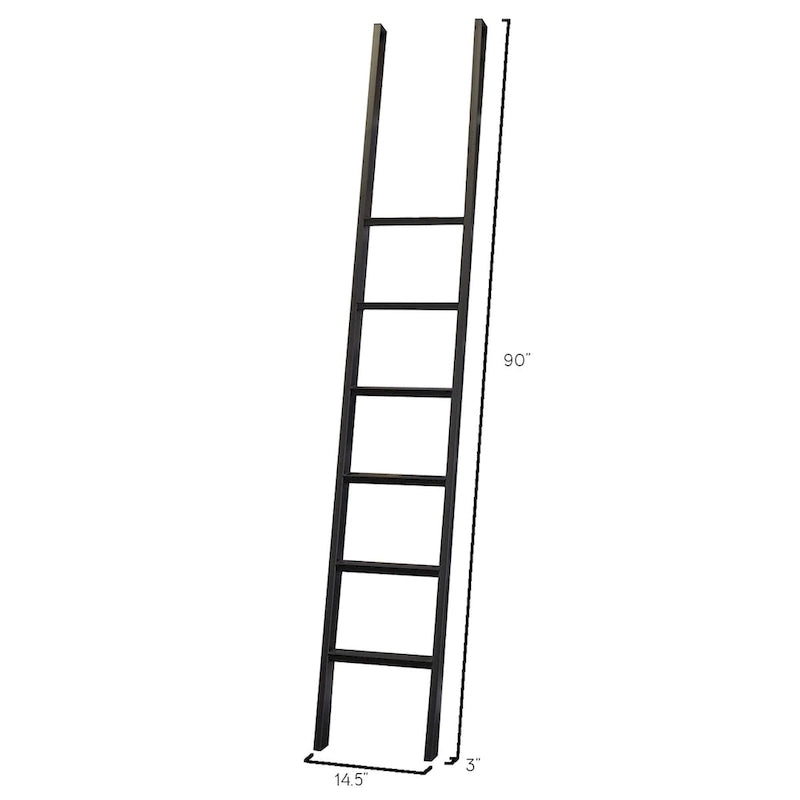 Mur de bibliothèque de 2,4 m de haut avec échelle, espace de rangement et étagère de présentation