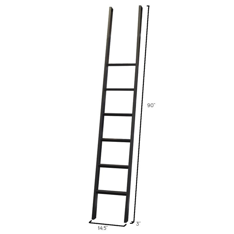 Mur de bibliothèque de 2,4 m de haut avec échelle, espace de rangement et étagère de présentation