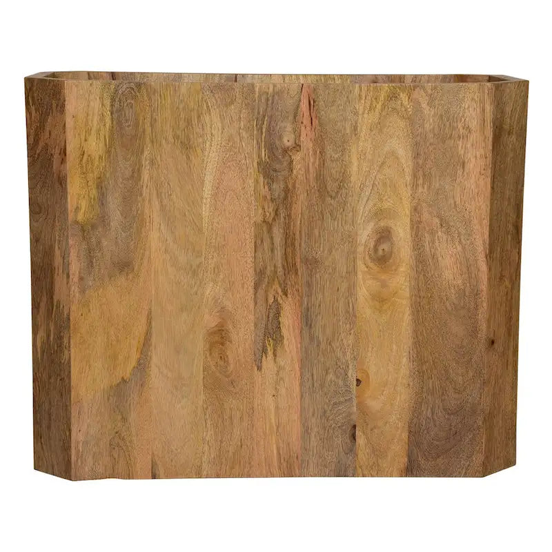 Table basse creuse en manguier massif fabriquée à la main, style ferme, 30 po