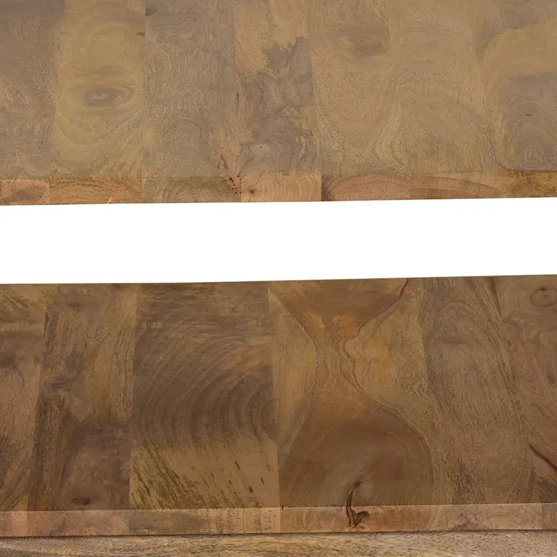 Table basse creuse en manguier massif fabriquée à la main, style ferme, 30 po