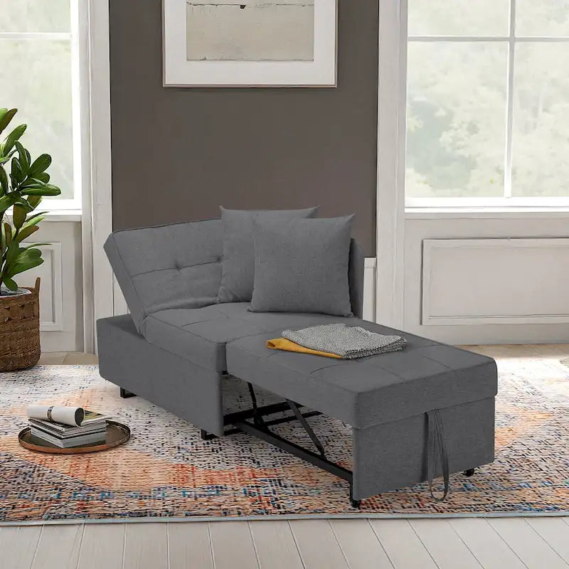 Fauteuil-Lit Convertible 3-en-1 avec Dossier Réglable sur 5 Positions