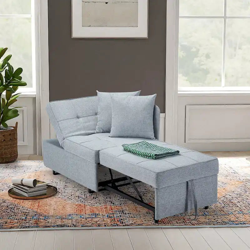 Fauteuil-Lit Convertible 3-en-1 avec Dossier Réglable sur 5 Positions
