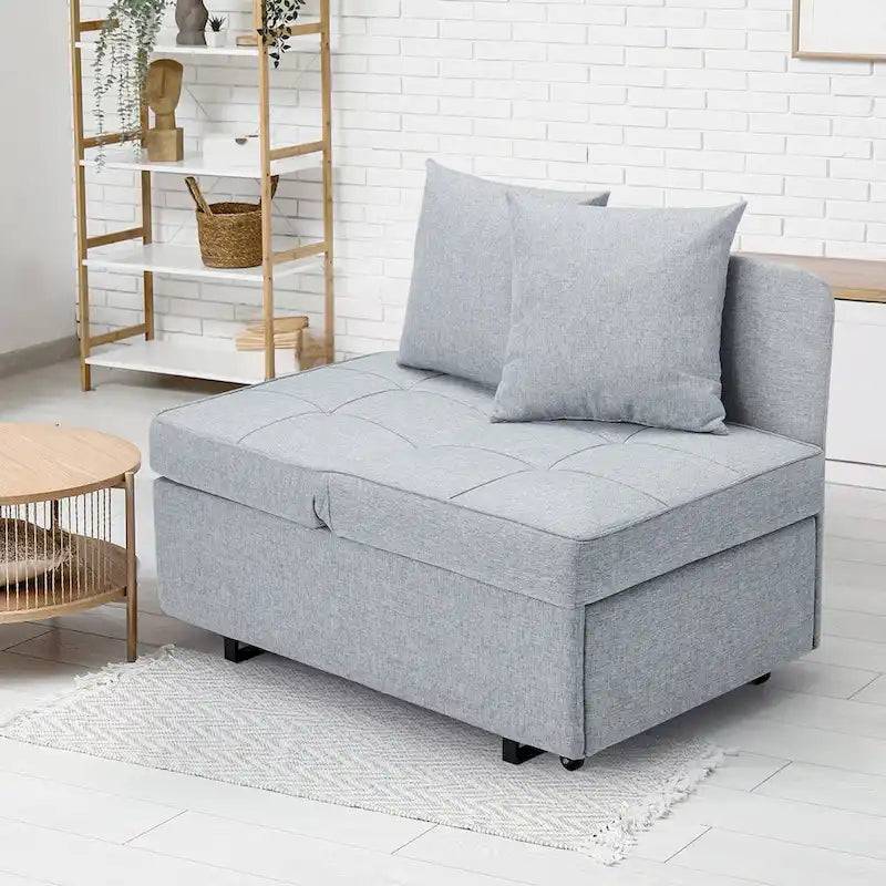 Fauteuil-Lit Convertible 3-en-1 avec Dossier Réglable sur 5 Positions
