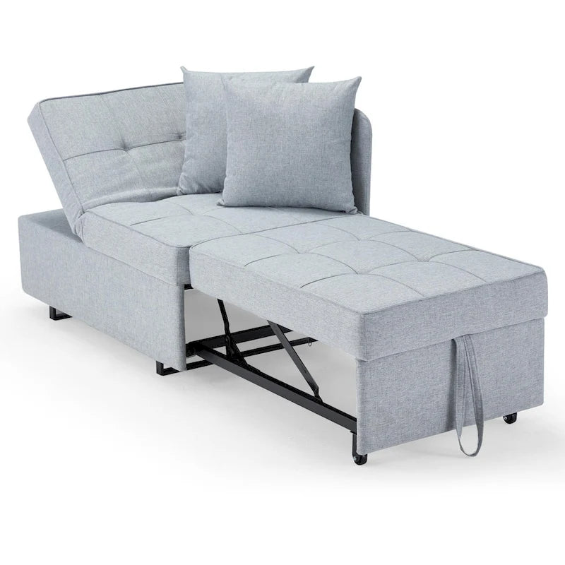 Fauteuil-Lit Convertible 3-en-1 avec Dossier Réglable sur 5 Positions