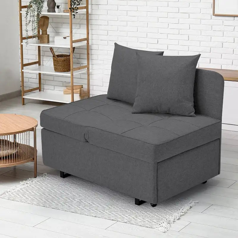 Fauteuil-Lit Convertible 3-en-1 avec Dossier Réglable sur 5 Positions