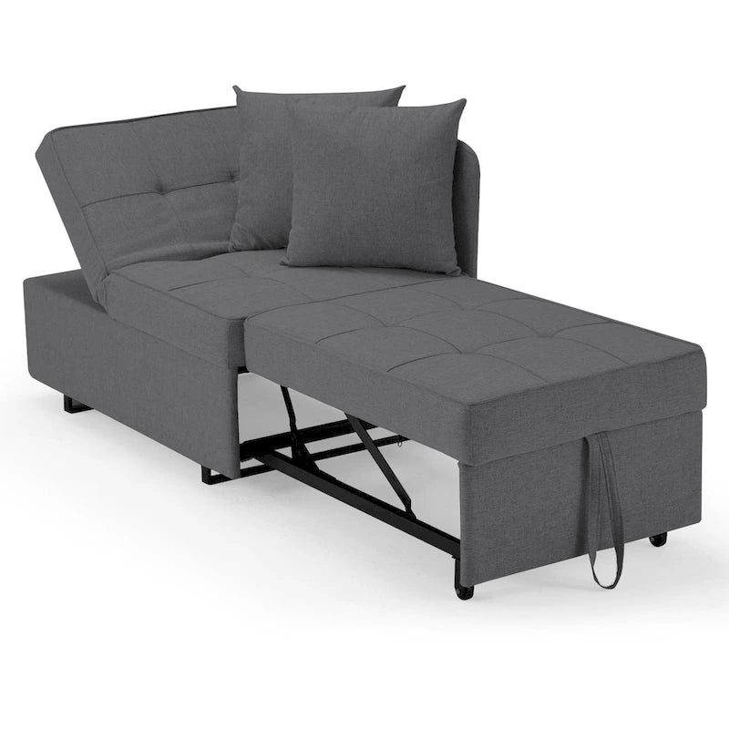 Fauteuil-Lit Convertible 3-en-1 avec Dossier Réglable sur 5 Positions