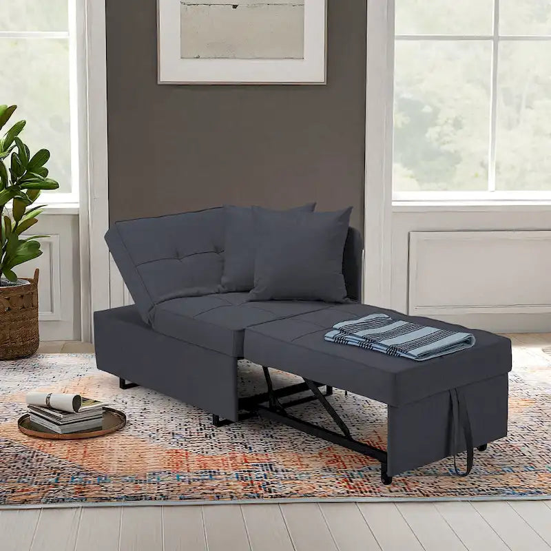 Fauteuil-Lit Convertible 3-en-1 avec Dossier Réglable sur 5 Positions