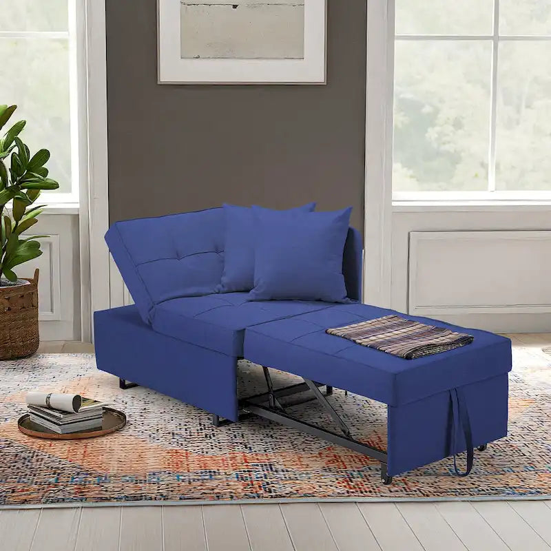 Fauteuil-Lit Convertible 3-en-1 avec Dossier Réglable sur 5 Positions