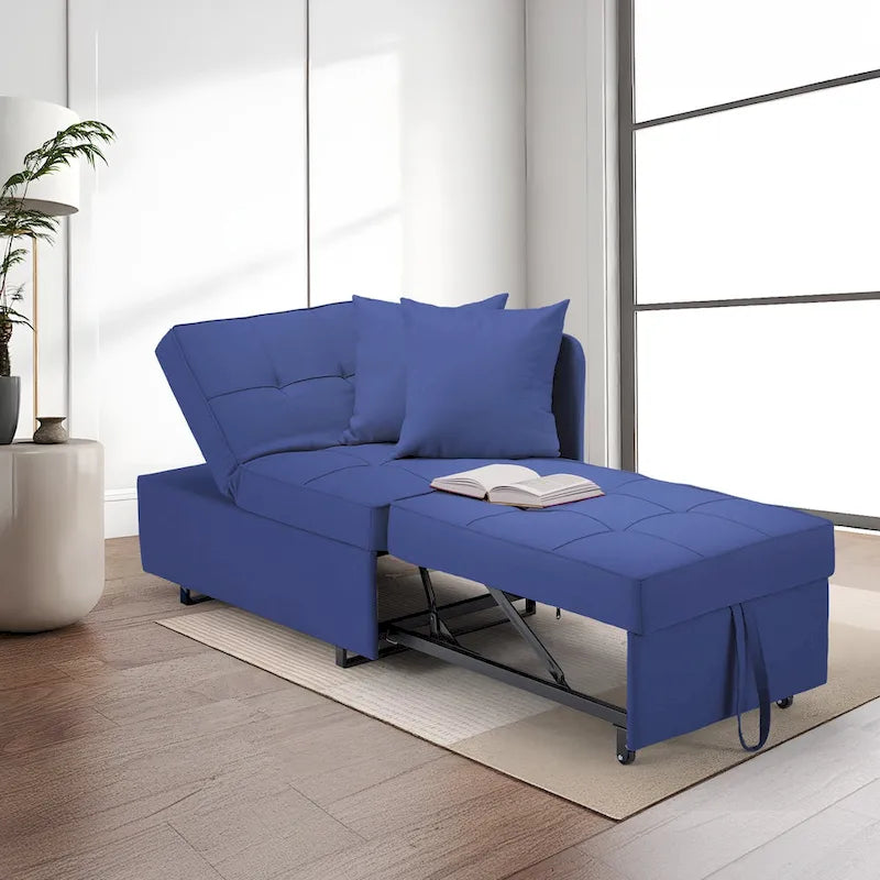 Fauteuil-Lit Convertible 3-en-1 avec Dossier Réglable sur 5 Positions
